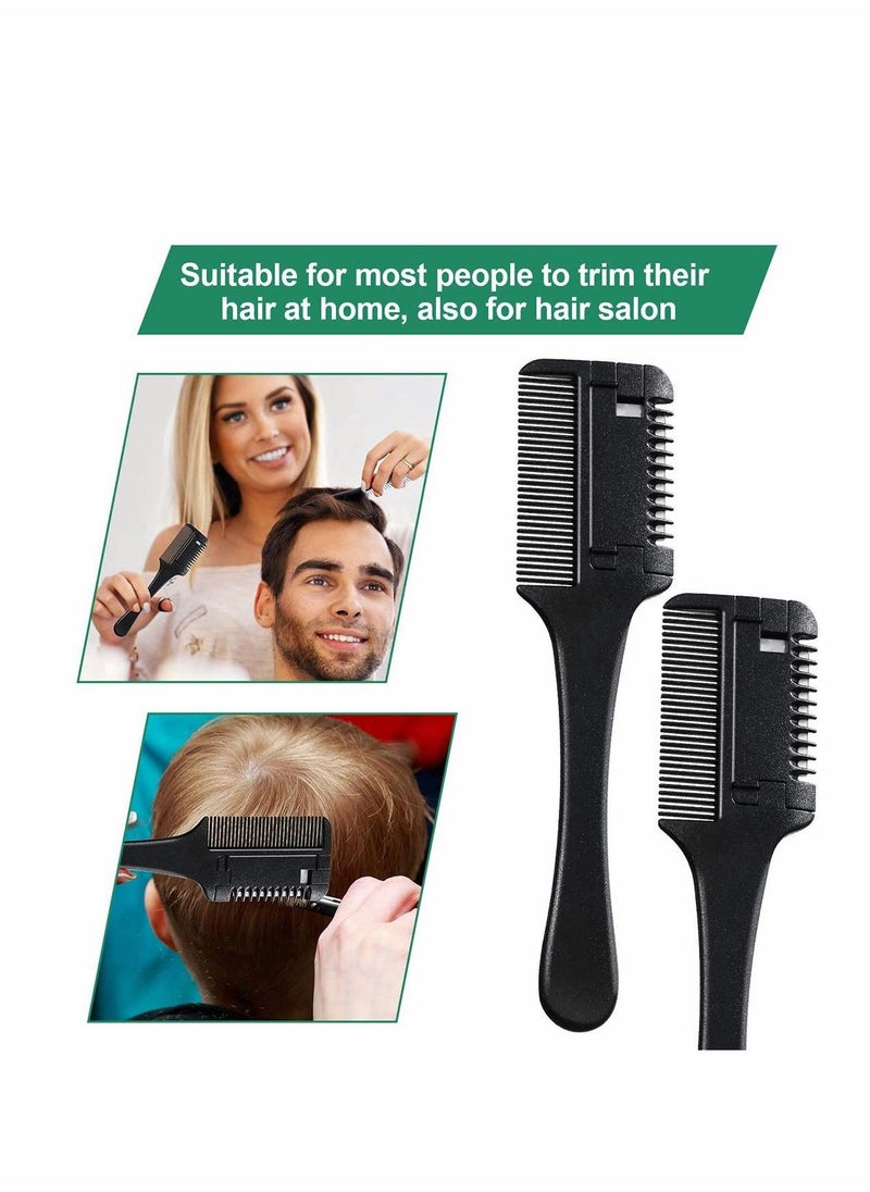 Excefore - Hair Cutter Comb Professional Thinning Thinner Shaper Scissors Edge Razor Blade Double Sided for Cutting and Styling Hair cutting comb, razor comb, double sided hair razor comb - Image 1
