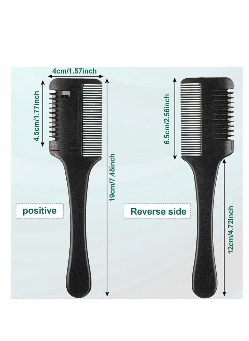 Excefore - Hair Cutter Comb Professional Thinning Thinner Shaper Scissors Edge Razor Blade Double Sided for Cutting and Styling Hair cutting comb, razor comb, double sided hair razor comb - Image 1