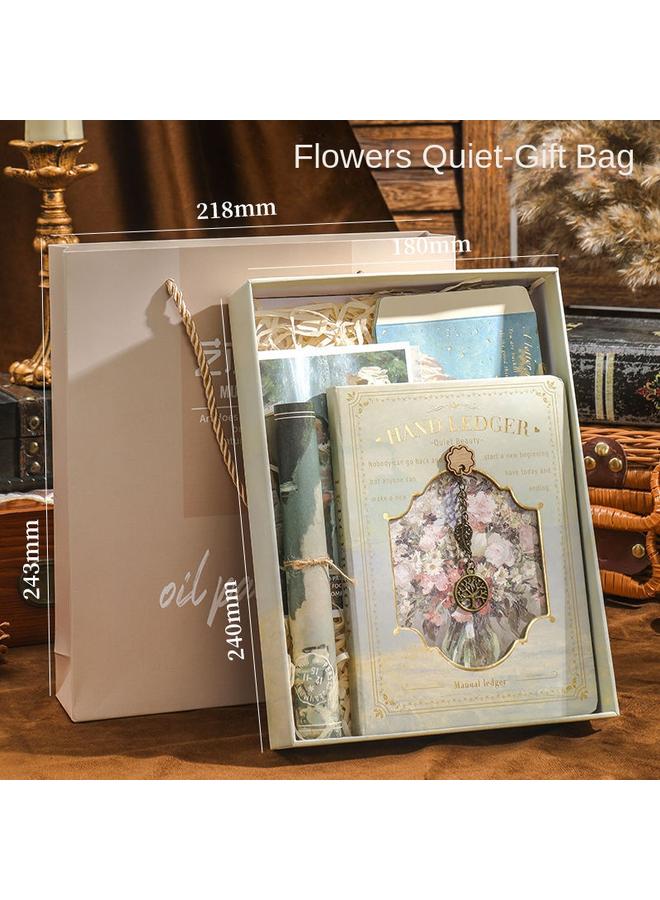 Bluejw Butterfly Hollow Hand Letter Gift Box High Color Value Suit Ins Oil Painting Hand Account Notebook Students Birthday Gift Friends - Image 1