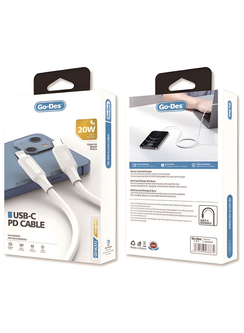 جو-ديز كيبل شاحن ايفون تايب سي يدعم الشحن السريع بقوة 20w - Image 3