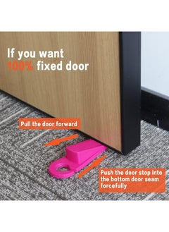 Oasisgalore 3 Pack Rubber Door Stoppers - 1 Inch, Universal (Gray/Blue/Rose)  - Image 5