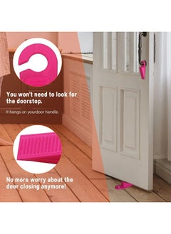 Oasisgalore 3 Pack Rubber Door Stoppers - 1 Inch, Universal (Gray/Blue/Rose)  - Image 4