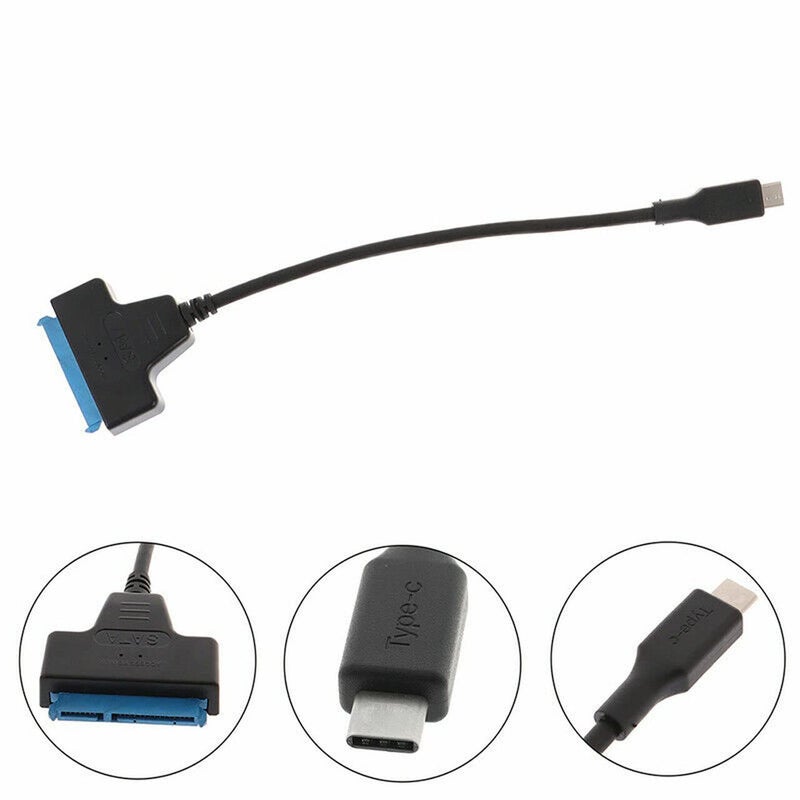 Tobo محول Usb 3.0 Sata، كابل Sata إلى Usb 3.1 بحجم 2.5 بوصة 22 دبوس 7+15 كابل Hdd/Ssd Usb C إلى Sata يدعم Uasp Serial Ata Iii متوافق مع القرص الصلب Sata بحجم 2.5 (Type-C إلى Sata 2.5) Td-258Tc، أسود - Image 4