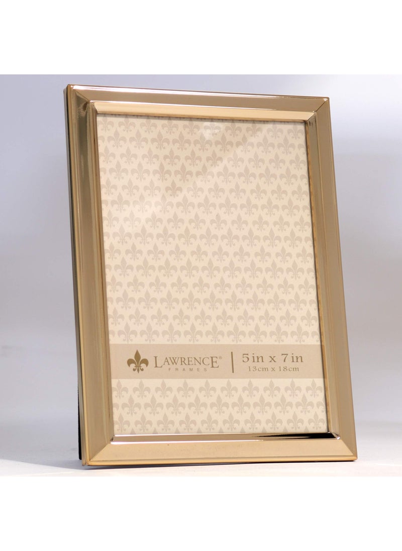 Lawrence Frames Lawrence Frames 750357 5x7 Gold Metal Classic Bevel Picture Frame  - Image 2