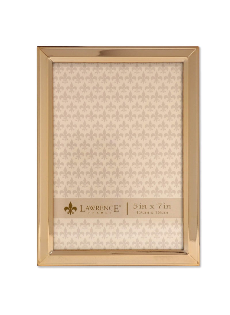 Lawrence Frames Lawrence Frames 750357 5x7 Gold Metal Classic Bevel Picture Frame  - Image 1