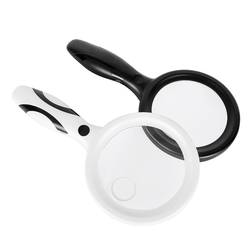 Portable Magnifying Glass 5X/10X Black 4-Inch Lens 1-Inch Zoom Lens - 33 LED Lamps 3 Brightness Levels Touch Control Rechargeable 1200mAh Battery for Reading Aid Soldering Jewelry Inspection Coin Stam - Image 4