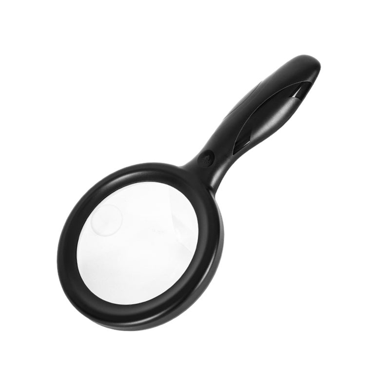 Portable Magnifying Glass 5X/10X Black 4-Inch Lens 1-Inch Zoom Lens - 33 LED Lamps 3 Brightness Levels Touch Control Rechargeable 1200mAh Battery for Reading Aid Soldering Jewelry Inspection Coin Stam - Image 1