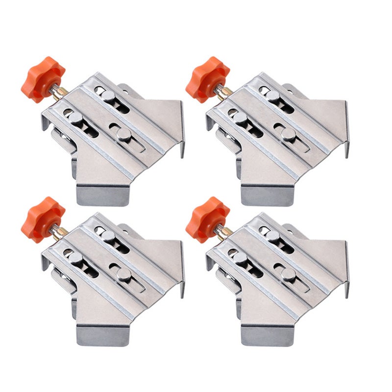 Corner Clamp 4Pcs Stainless Steel Right Angle Clamp - Movable Design 1.6mm Thick Plate Corner Clamps for Woodworking DIY - Image 1