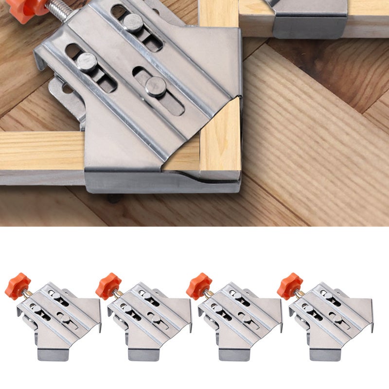 Corner Clamp 4Pcs Stainless Steel Right Angle Clamp - Movable Design 1.6mm Thick Plate Corner Clamps for Woodworking DIY - Image 5