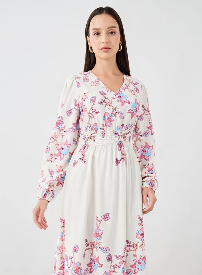 Take Two Floral Cotton Midi Dress