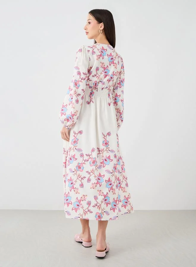 Take Two Floral Cotton Midi Dress