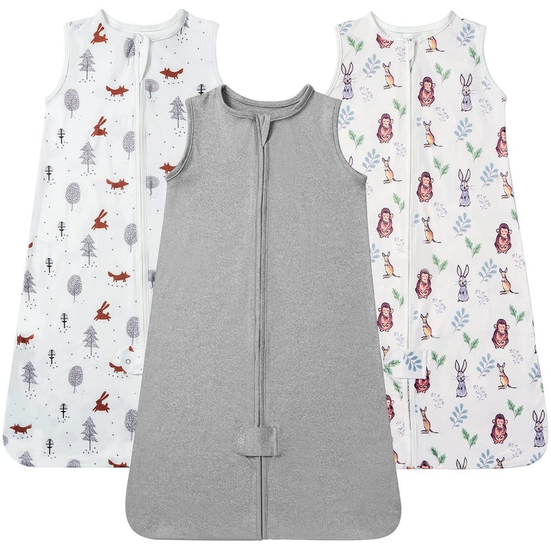 TotAha Sleep Sack 36 months Buttery Soft Swaddle Transition Wearable Blanket Baby Sleeping Bag for Girl Boy3 Pack 05 TOG