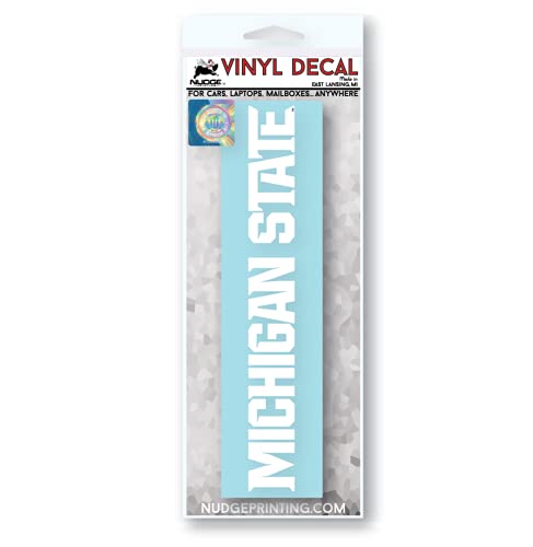 Nudge Printing Michigan State University Sticker MSU Spartans Heavy-Duty Waterproof Car Decal for Windows, Laptops, Water Bottles (White Vinyl) - Image 2
