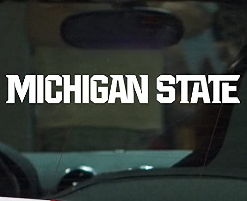 Nudge Printing Michigan State University Sticker MSU Spartans Heavy-Duty Waterproof Car Decal for Windows, Laptops, Water Bottles (White Vinyl) - Image 1