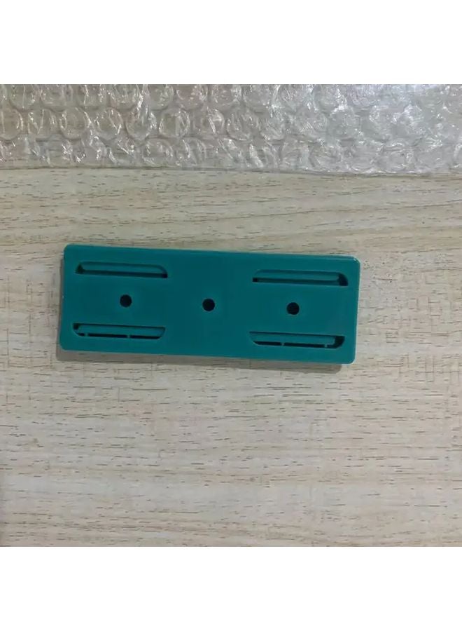 Green Wall Mounted Socket Organizer With Cable Management No Drill Installation - Image 1