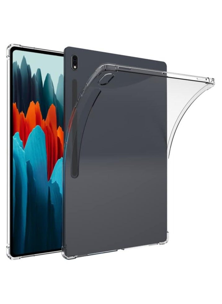 جراب متوافق مع جهاز Samsung Galaxy Tab Tab S8 Ultra اللوحي مقاس 14.6 بوصة موديل 2022 (SM-X900/ X906)، جراب شفاف ناعم من مادة TPU مقاوم للصدمات وخفيف الوزن ومضاد للخدش  - Image 1