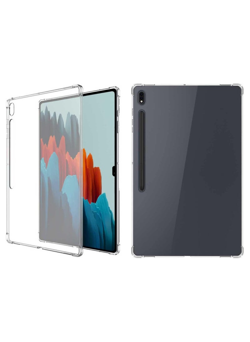 جراب متوافق مع جهاز Samsung Galaxy Tab Tab S8 Ultra اللوحي مقاس 14.6 بوصة موديل 2022 (SM-X900/ X906)، جراب شفاف ناعم من مادة TPU مقاوم للصدمات وخفيف الوزن ومضاد للخدش  - Image 3