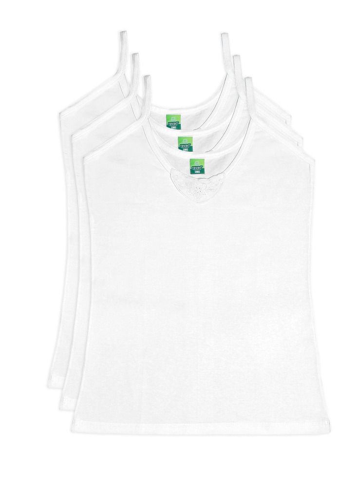 Rayan 3 - Pieces Basic Cotton Camisole White - Image 1