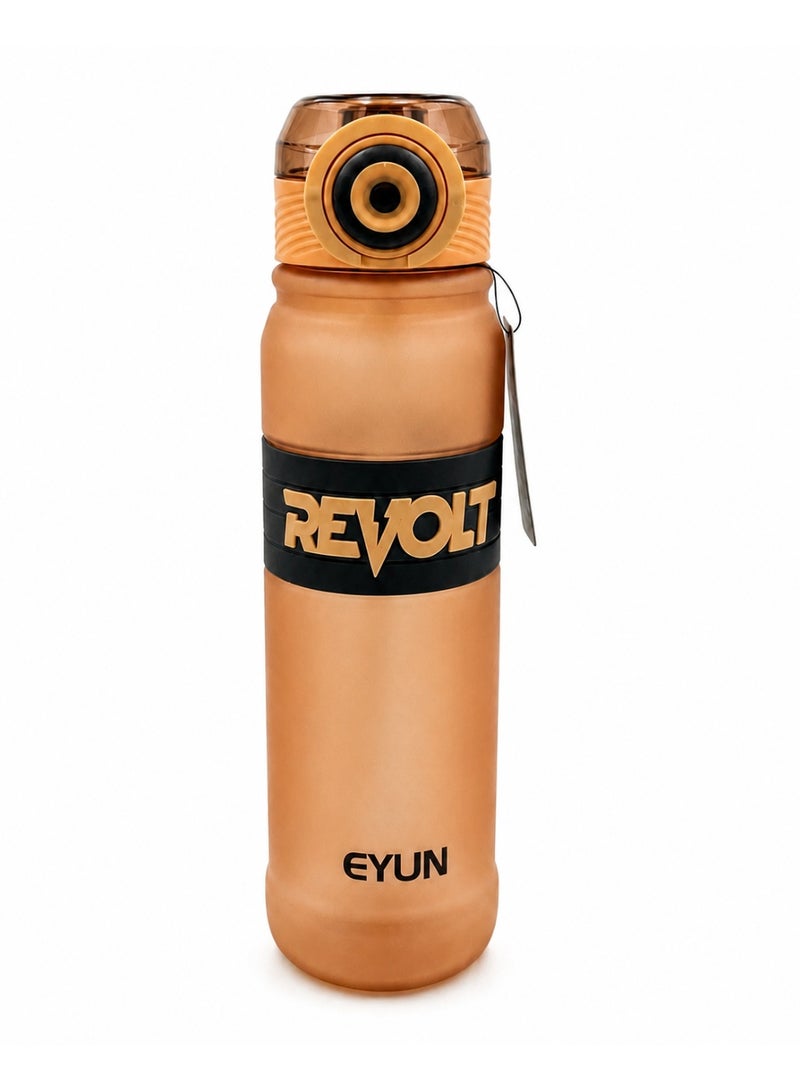 EYUN زجاجة مياه رياضية EYUN Revolt سعة 1000 مل، خالية من BPA ومانعة للتسرب وآمنة للطعام ومناسبة للفريزر للجيم والمدرسة والمكتب والسفر (بيج رملي) - Image 1