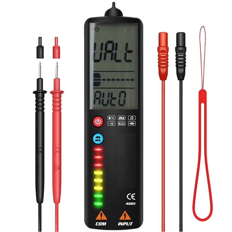 Black Compact Digital Dual Mode Smart Multimeter Voltage Detector Auto Range Fast Testing - Image 2