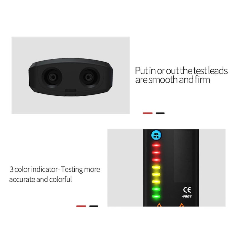 Black Compact Digital Dual Mode Smart Multimeter Voltage Detector Auto Range Fast Testing - Image 5