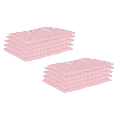 Lula Reusable PinkMuslin Square Napkins (45cm X45Cm) Pack of 10 - Image 1