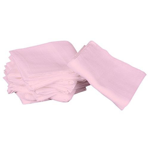 Lula Reusable PinkMuslin Square Napkins (45cm X45Cm) Pack of 10 - Image 2