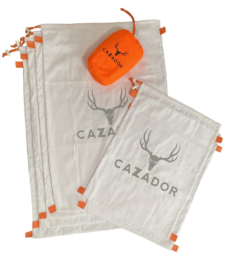 Cazador Premium Lightweight Game Bags for Hunting Packable for Backcountry Hunting Suitable for Deer Antelope Sheep Goats Pigs Bear Durable Washable and Reusable 7 Piece Set