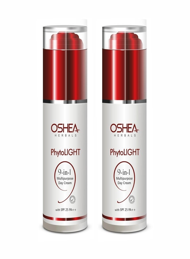 Oshea Herbals Phytolight Day Cream SPF 25 PA++ for All Skin Types | Treats Acne, Pimples, Wrinkles & Fine Lines UVA/UVB Protection Enriched with Soybean & Pea Extracts | Paraben Free (Pack of 2) - Image 1