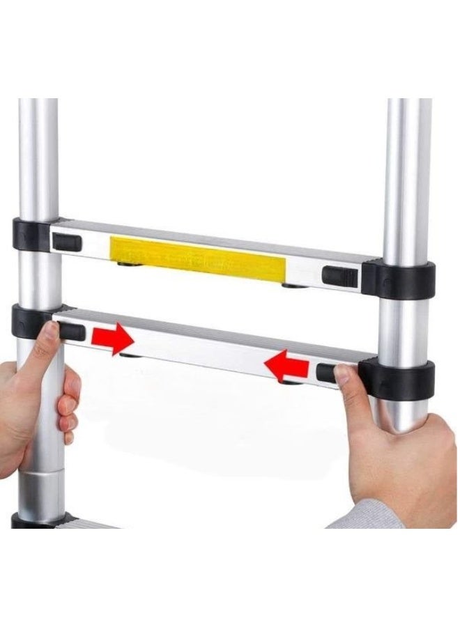 8.5FT Aluminum Telescopic Ladder – Strong & Foldable Extension Ladder – Compact and Multi-Purpose for Home and Outdoor Use - Image 3