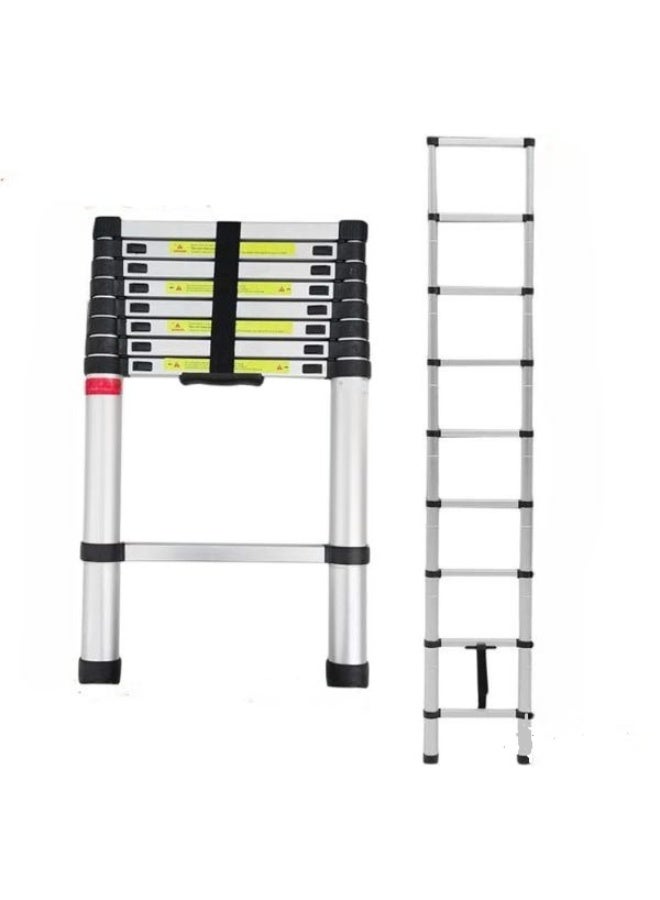 8.5FT Aluminum Telescopic Ladder – Strong & Foldable Extension Ladder – Compact and Multi-Purpose for Home and Outdoor Use - Image 1