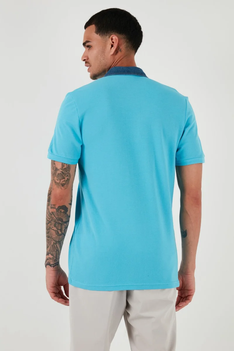 Buratti Cotton Buttoned Regular Fit Polo Collar T Shirt Men's Polo Collar T Shirt 5902134
