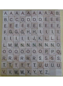 CleverDelights 100 Wood Letter Tiles - Natural Color - Complete Set - Game Replacement Pieces  - Image 2