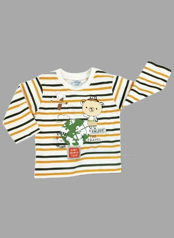 Dollar Junior Tiny Crews Baby Boys Casual T-Shirt Pant Set (KWRN10023_3-6M) Multicolour - Image 2