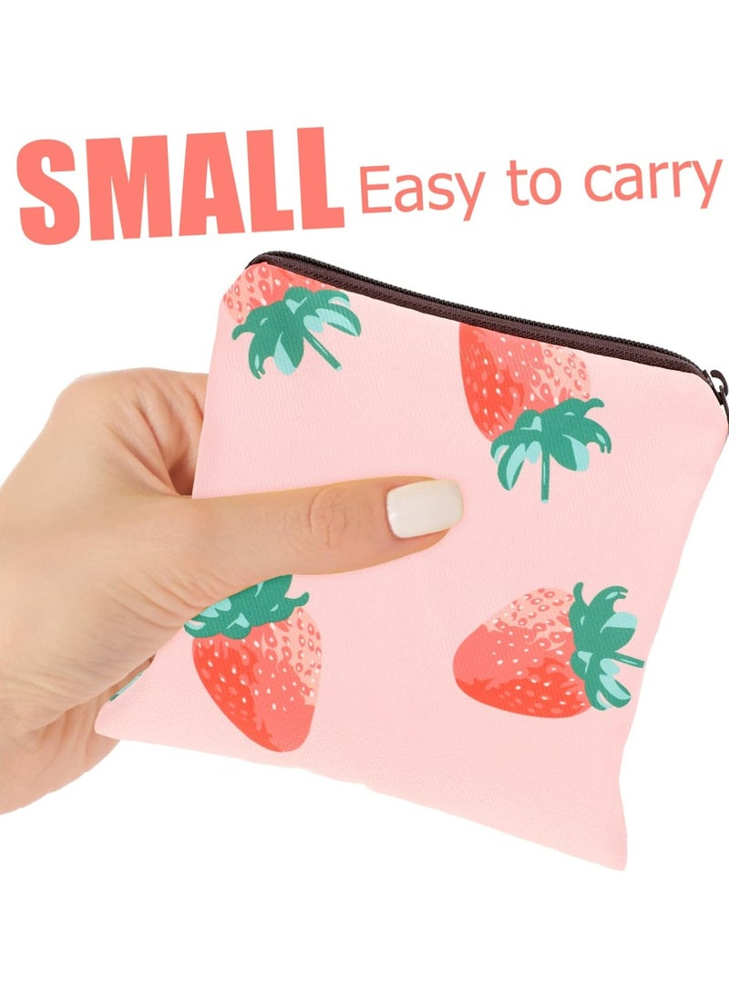 Oasisgalore 3pcs Sanitary Napkin Storage Bags - Cute Cotton Pad Organizer for Girls and Women  - Image 4