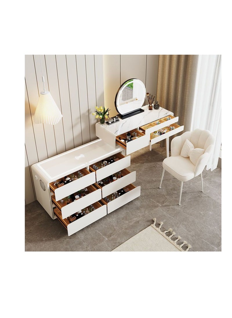 Cool Baby - Smart Vanity Dressing Table with LED lighted MakeupMirror and Smart Side Cabinet - Image 1