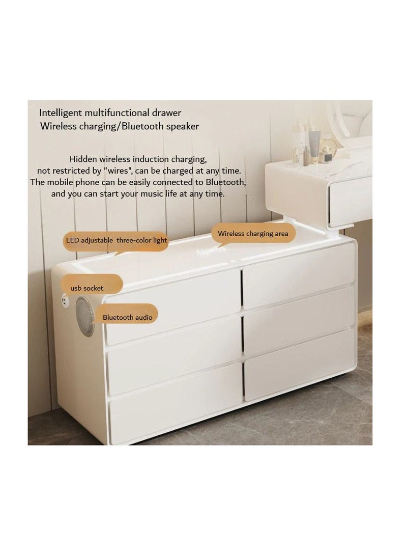 Cool Baby - Smart Vanity Dressing Table with LED lighted MakeupMirror and Smart Side Cabinet - Image 1