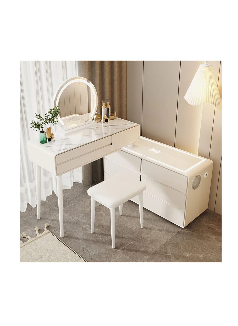Cool Baby - Smart Vanity Dressing Table with LED lighted MakeupMirror and Smart Side Cabinet - Image 1