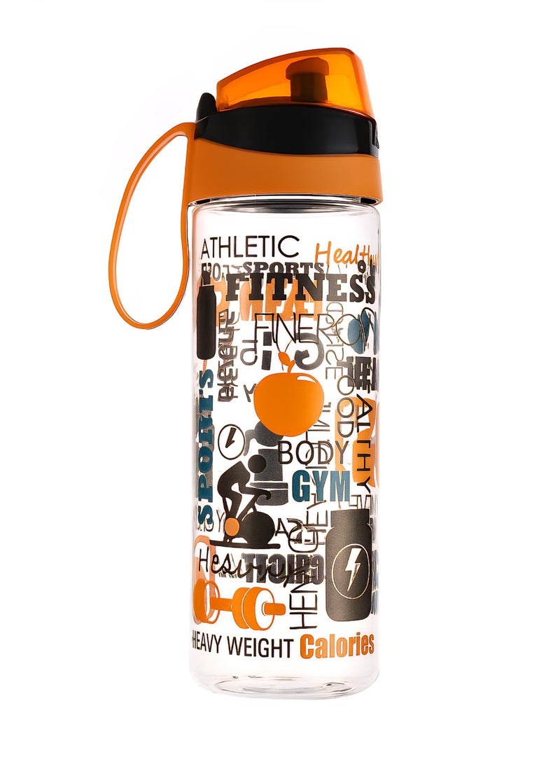 هيرفين زجاجة مياه شرب هيرفين مع قفل غطاء 750 مل تصميم متنوع (صنع في تركيا)