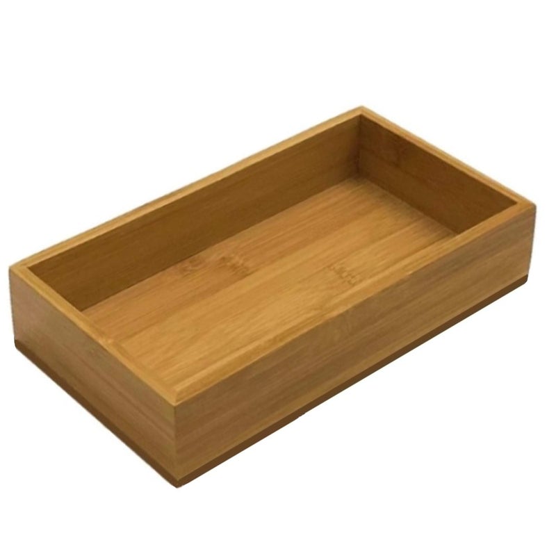 Kitchen Noble Bamboo Guest Towel Holder 975x 550x 2  Bathroom Napkin Tray  Multipurpose Organizer Box  for Guest Bathroom Desk Dining Table Kitchen Counter  Drawers 