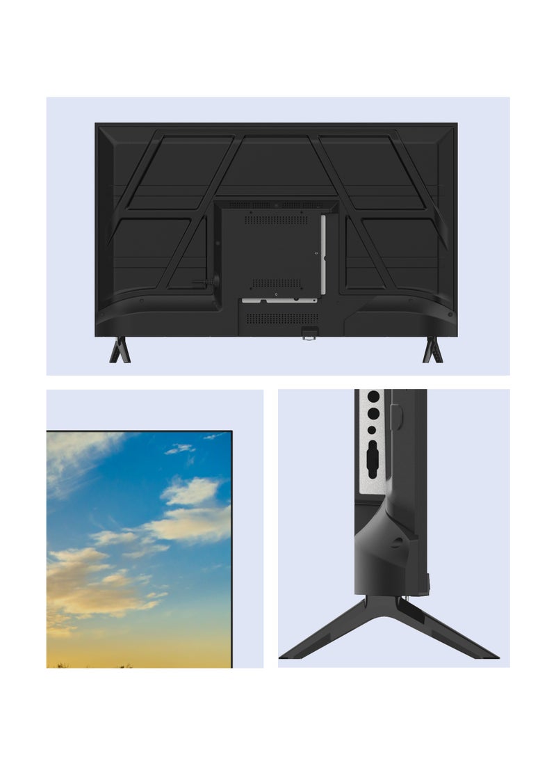 ستارجولد تلفزيون LED مقاس 32 بوصة، جاهز للعرض عالي الدقة، متوافق مع التيار المتردد/المستمر، منفذي HDMI وUSB، VGA، موفر للطاقة، مكبرات صوت مزدوجة بقوة 8 وات، شاشة ملونة حقيقية للمنزل والمكتب - Image 5