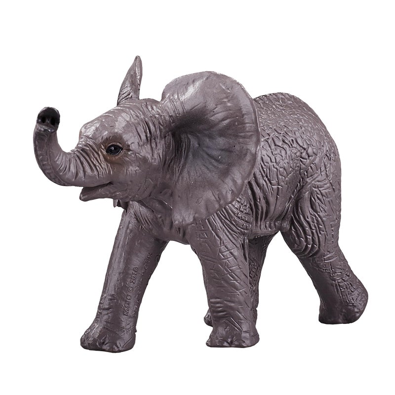MOJO African Elephant Calf Realistic International Wildlife Hand Painted Toy Figurine - Image 5