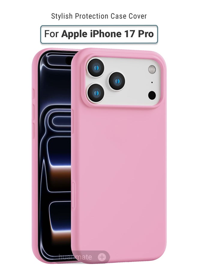 huanmate Apple iPhone 17 Pro Silicone Cover Pink - Premium 2.0mm TPU Silicon, Enhanced Camera Protection with Lens Shield, Shockproof & Water-Proof Cover for Apple iPhone 17 Pro - Image 1
