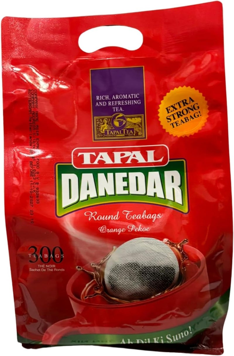 Tapal Danedaar Round Teabags - 300 Count of Orange Pekoe Black Tea - Image 1