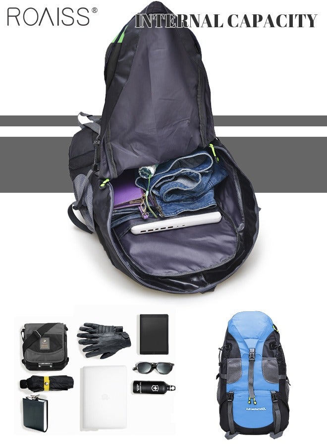رويس حقيبة كتف مزدوجة متعددة وظائف في الهواء الطلق للرجال والنساء المشي لمسافات طويلة الرياضية السياحي حقيبة تسلق الجبال سعة كبيرة - Image 4