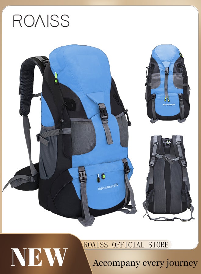 رويس حقيبة كتف مزدوجة متعددة وظائف في الهواء الطلق للرجال والنساء المشي لمسافات طويلة الرياضية السياحي حقيبة تسلق الجبال سعة كبيرة - Image 2