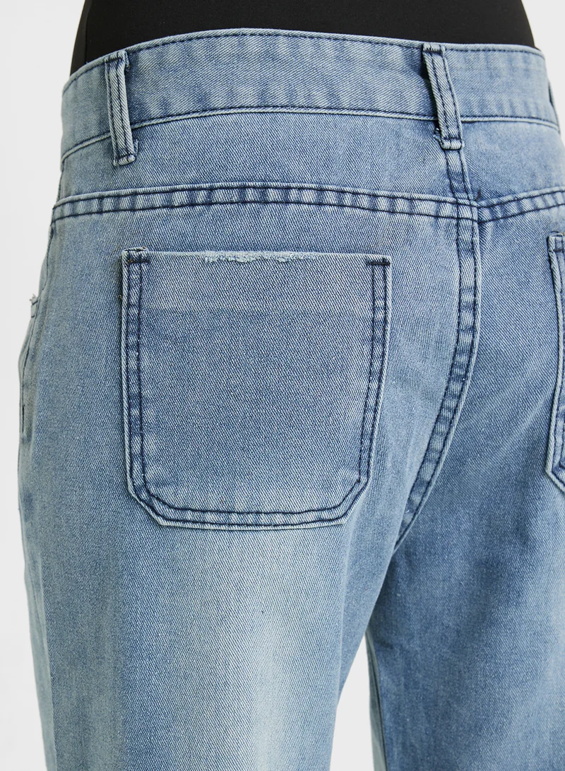 Ginger High Rise Wide Leg Jeans