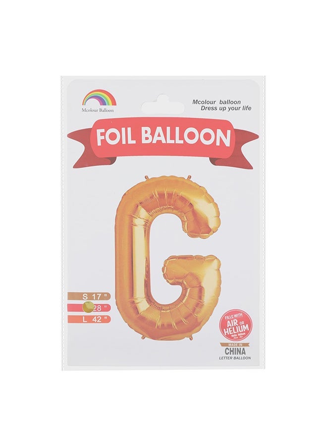 Mcolour Balloon Letter-G Shape Foil Party Balloon 28inch