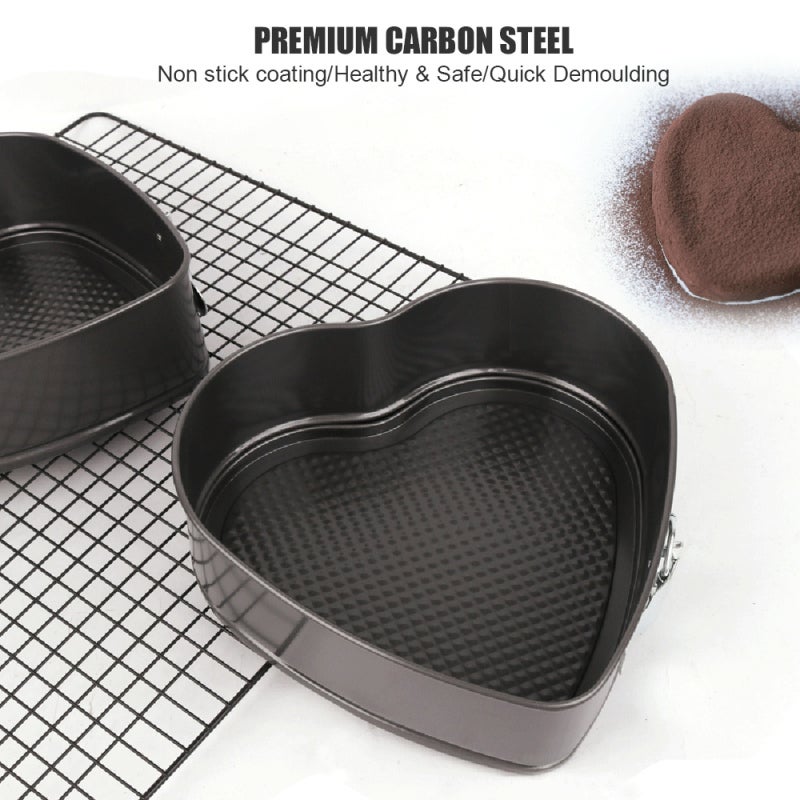 Nonstick Springform Baking Pan: 9-Inch Carbon Steel Construction - Detachable Bottom Heat Resistant Bakeware for Home Baking Enthusiasts - Image 4
