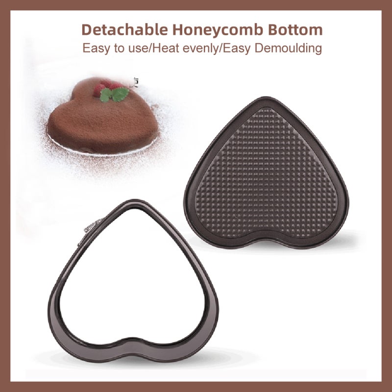 Nonstick Springform Baking Pan: 9-Inch Carbon Steel Construction - Detachable Bottom Heat Resistant Bakeware for Home Baking Enthusiasts - Image 5